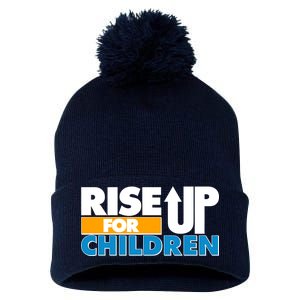 Rise Up For The Children Pom Pom 12in Knit Beanie