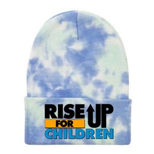 Rise Up For The Children Tie Dye 12in Knit Beanie