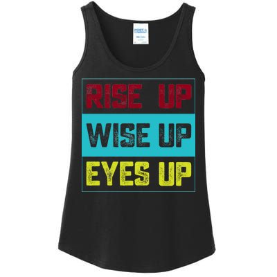 Rise Up Wise Up Eyes Up Ladies Essential Tank