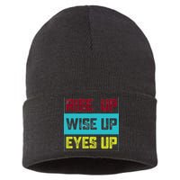 Rise Up Wise Up Eyes Up Sustainable Knit Beanie