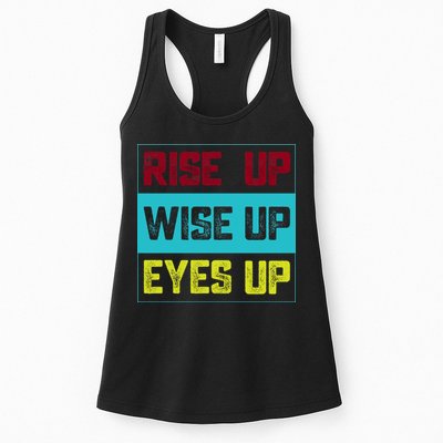 Rise Up Wise Up Eyes Up Womens Tank Top