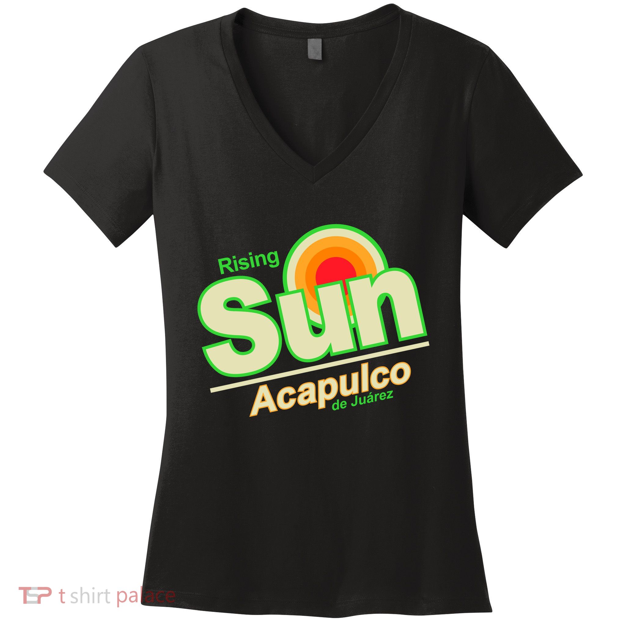Rising Sun Acapulco Soda Women's V-Neck T-Shirt
