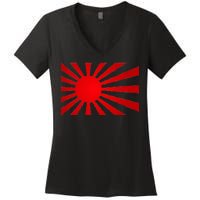 Rising Sun Flag Japan Women's V-Neck T-Shirt