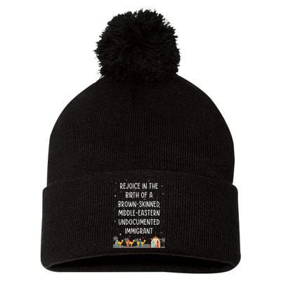 Rejoice In The Birth Of A Brown Skinned Middle Eastern Xmas  Pom Pom 12in Knit Beanie