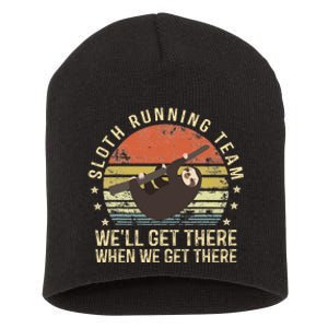 Run I Thought You Said Rum Funny Pirate Running Wine Lover Short Acrylic Beanie