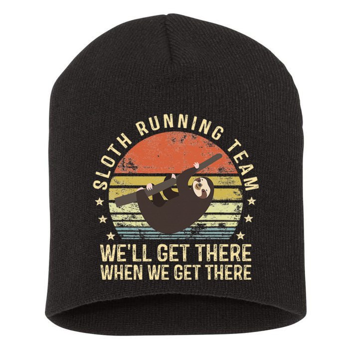 Run I Thought You Said Rum Funny Pirate Running Wine Lover Short Acrylic Beanie