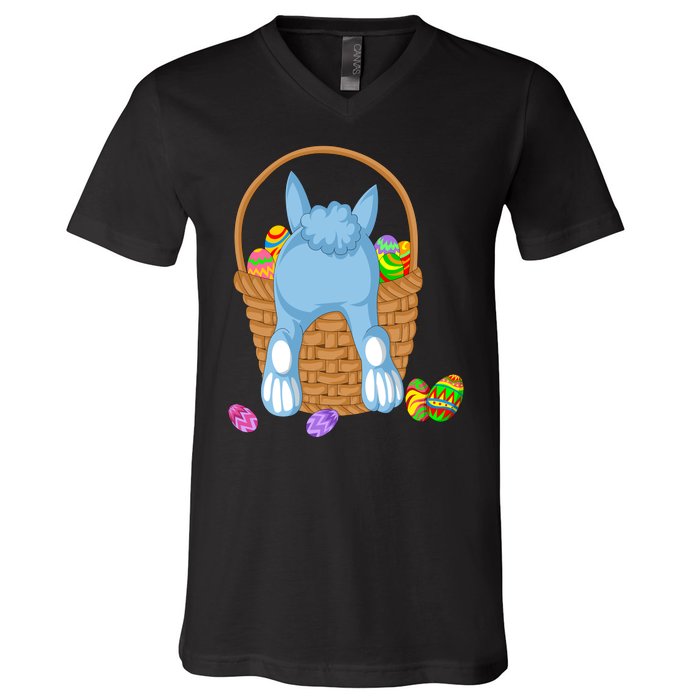 Rabbit In The Basket V-Neck T-Shirt