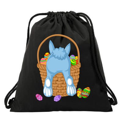 Rabbit In The Basket Drawstring Bag