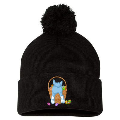 Rabbit In The Basket Pom Pom 12in Knit Beanie