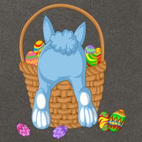Rabbit In The Basket Cotton Canvas Backpack