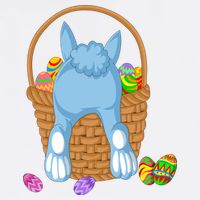 Rabbit In The Basket Garment-Dyed Sweatshirt