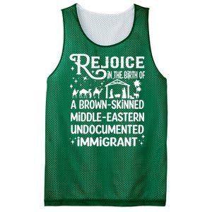 Rejoice In The Birth Of A Brown Skinned Christmas Christian Mesh Reversible Basketball Jersey Tank