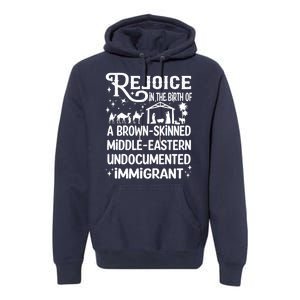 Rejoice In The Birth Of A Brown Skinned Christmas Christian Premium Hoodie