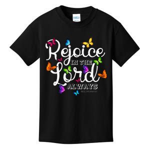 Rejoice In The Lord Always Philippians 44 Bible Verse Kids T-Shirt