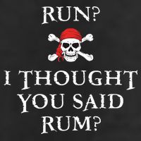 Run I Thought You Said Rum Funny Pirate Running Garment-Dyed Fleece Hoodie