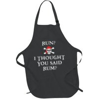 Run I Thought You Said Rum Funny Pirate Running Full-Length Apron With Pockets