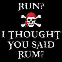 Run I Thought You Said Rum Funny Pirate Running Full-Length Apron With Pockets