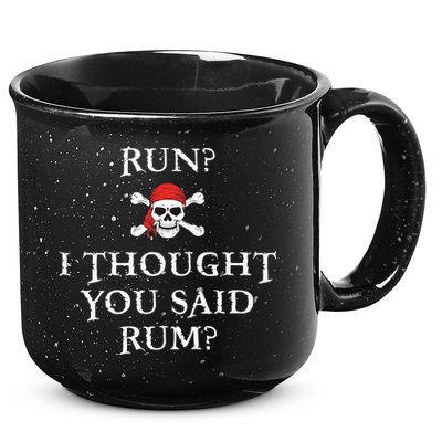 Run I Thought You Said Rum Funny Pirate Running 15oz Campfire Ceramic Mug