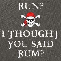 Run I Thought You Said Rum Funny Pirate Running Cotton Canvas Backpack