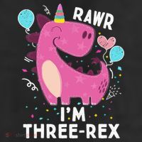 Rawr I'm Three-Rex 3rd Birthday Gifts 3 Year Old Dinosaur Cool Comfort Performance Bucket Hat