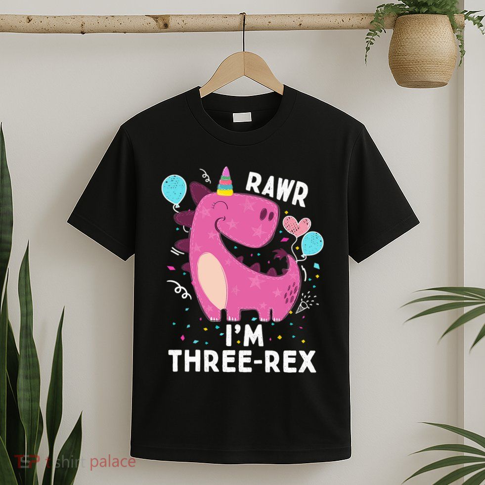 Rawr I'm Three-Rex 3rd Birthday Gifts 3 Year Old Dinosaur T-Shirt
