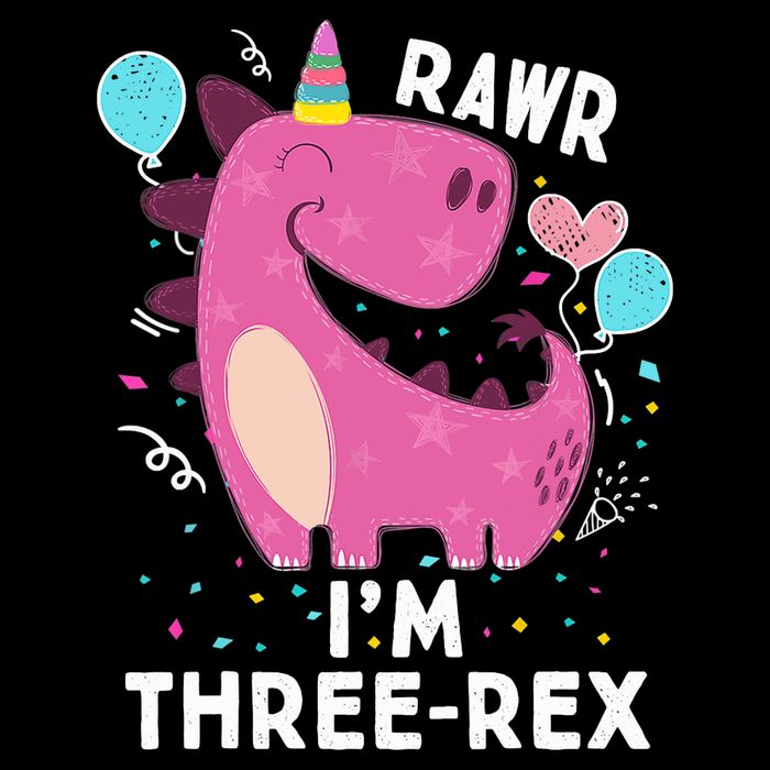 Rawr I'm Three-Rex 3rd Birthday Gifts 3 Year Old Dinosaur Wool Snapback Cap