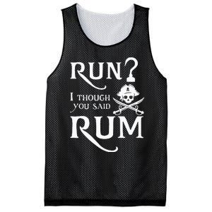 Run I Thought You Said Rum Funny Sarcastic Saying Mesh Reversible Basketball Jersey Tank