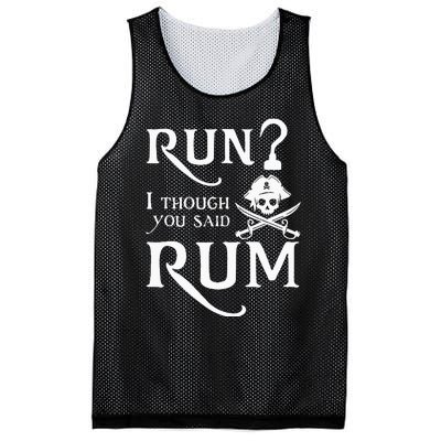 Run I Thought You Said Rum Funny Sarcastic Saying Mesh Reversible Basketball Jersey Tank