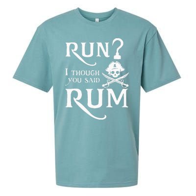 Run I Thought You Said Rum Funny Sarcastic Saying Sueded Cloud Jersey T-Shirt