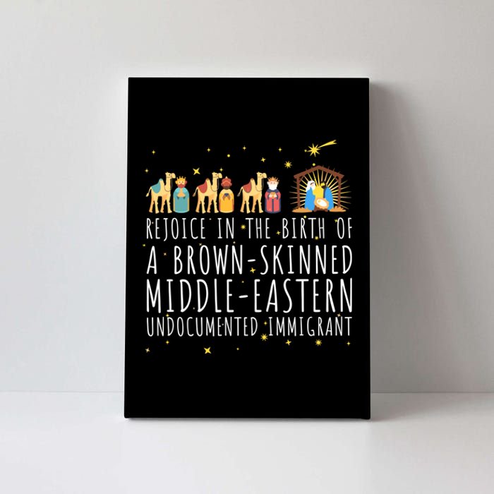 Rejoice In The Birth Of A Brown Skinned Christmas Jesus Xmas Canvas