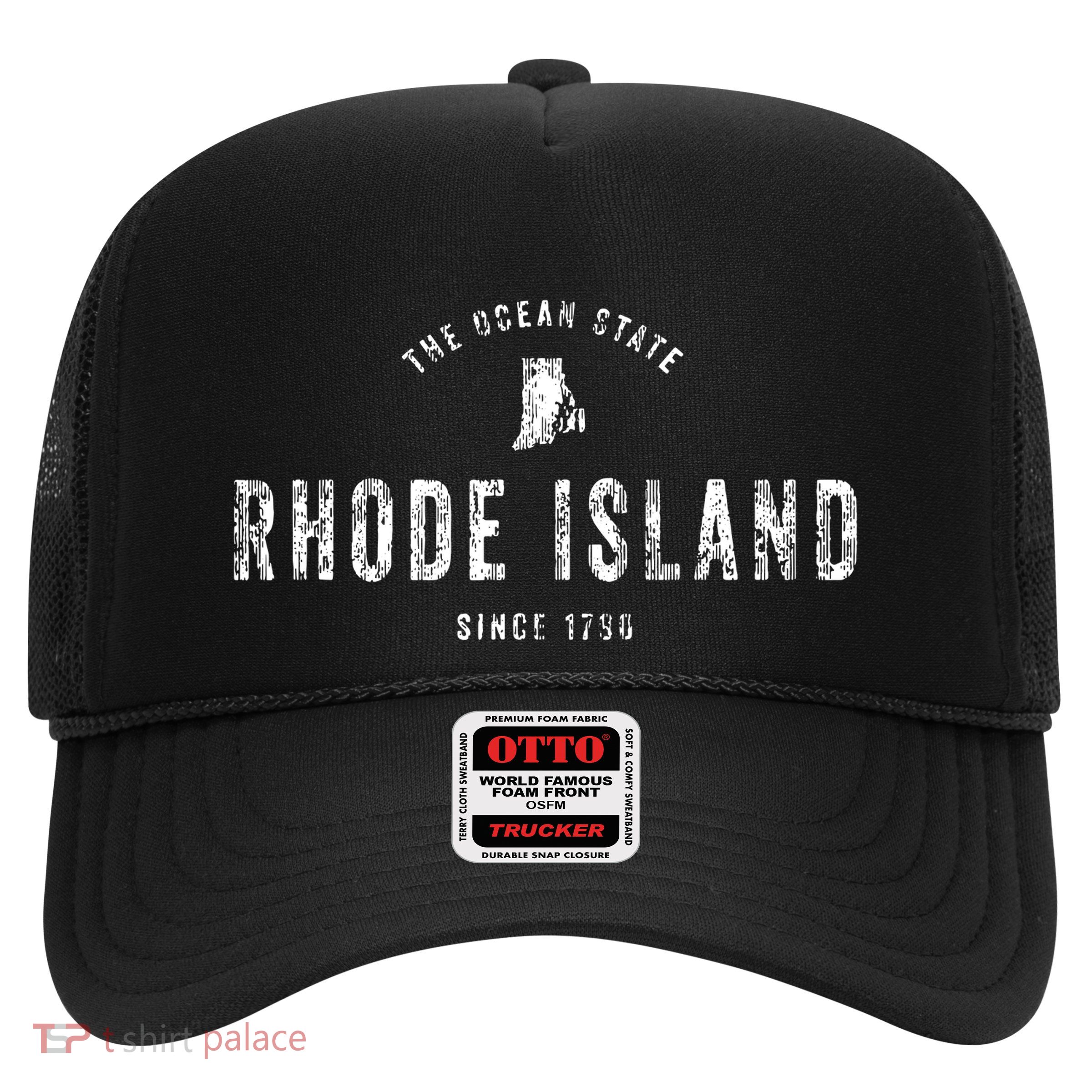 Rhode Island T Vintage Sports Design Retro Ri Trucker Hat