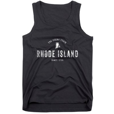 Rhode Island T Vintage Sports Design Retro Ri Tank Top