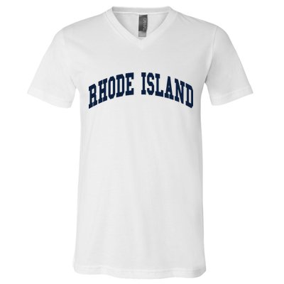 Rhode Island Throwback Design Classic V-Neck T-Shirt