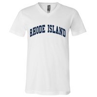 Rhode Island Throwback Design Classic V-Neck T-Shirt