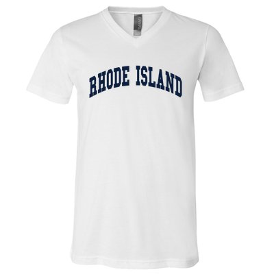 Rhode Island Throwback Design Classic V-Neck T-Shirt