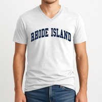 Rhode Island Throwback Design Classic V-Neck T-Shirt