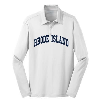 Rhode Island Throwback Design Classic Silk Touch Performance Long Sleeve Polo