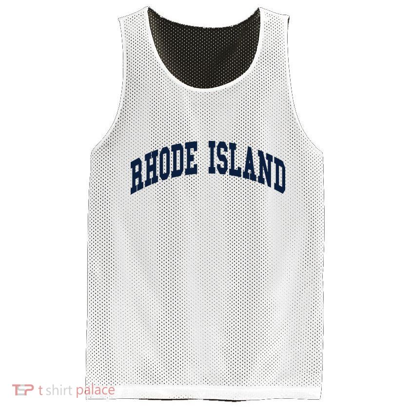 Rhode Island Throwback Design Classic Mesh Reversible Basketball Jersey Tank