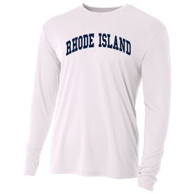 Rhode Island Throwback Design Classic Cooling Performance Long Sleeve Crew