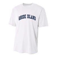 Rhode Island Throwback Design Classic Youth Performance Sprint T-Shirt