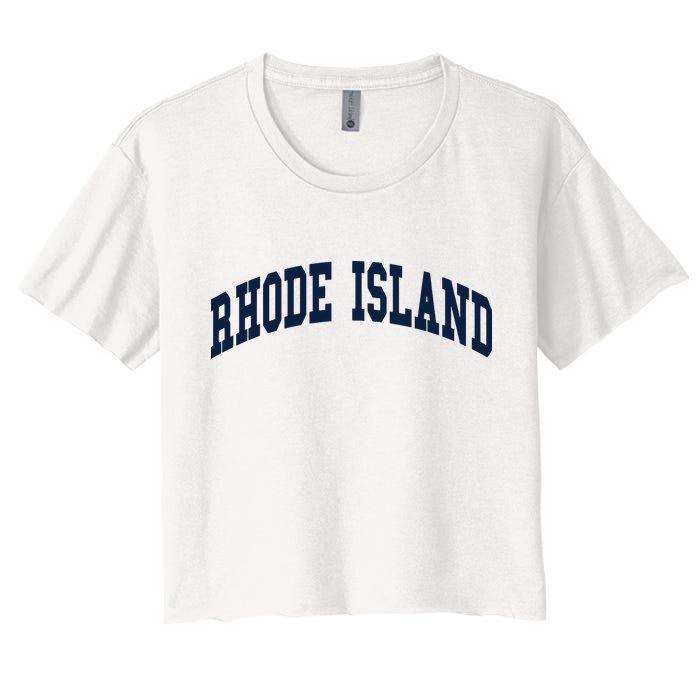 Rhode Island Throwback Design Classic Women's Crop Top Tee