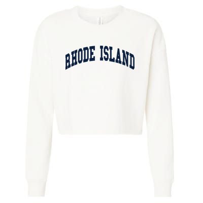 Rhode Island Throwback Design Classic Cropped Pullover Crew