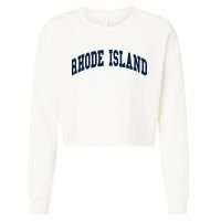 Rhode Island Throwback Design Classic Cropped Pullover Crew