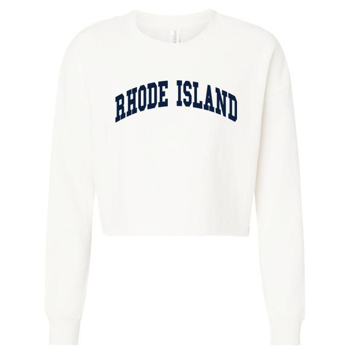 Rhode Island Throwback Design Classic Cropped Pullover Crew