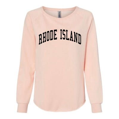 Rhode Island Throwback Design Classic Womens California Wash Sweatshirt