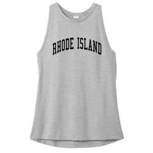 Rhode Island Throwback Design Classic Ladies PosiCharge Tri-Blend Wicking Tank