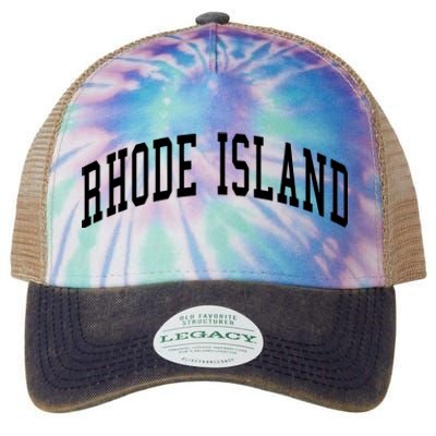 Rhode Island Throwback Design Classic Legacy Tie Dye Trucker Hat