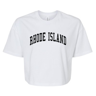 Rhode Island Throwback Design Classic Bella+Canvas Jersey Crop Tee