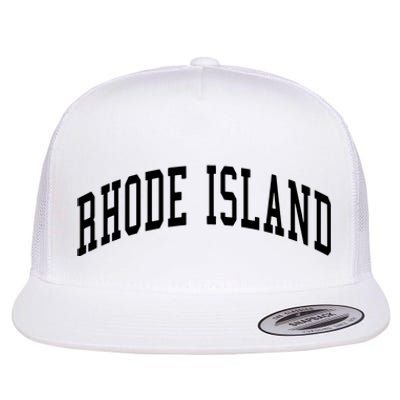 Rhode Island Throwback Design Classic Flat Bill Trucker Hat