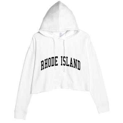 Rhode Island Throwback Design Classic Crop Fleece Hoodie